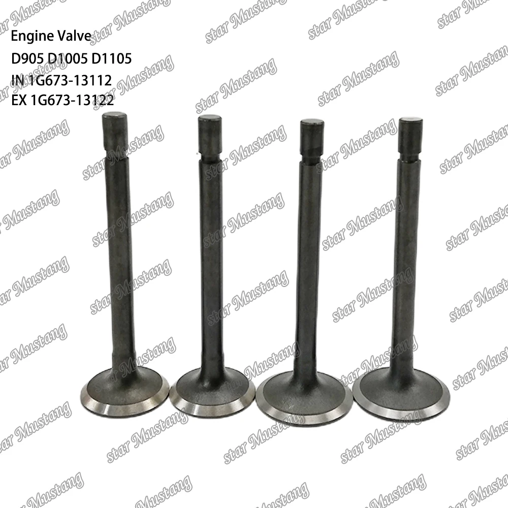 D905 D1005 D1105 D1305 V1305 V1505 Engine Valve IN 1G673-13112 EX 1G673-13122 Suitable For Kubota Engine Parts