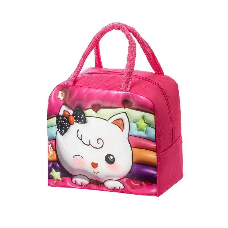 

Cartoon Unicorn Lunch Bag For Kids Women Picnic Travel Thermal Breakfast Organizer Insulated Waterproof 3D Portable Storage Bag
