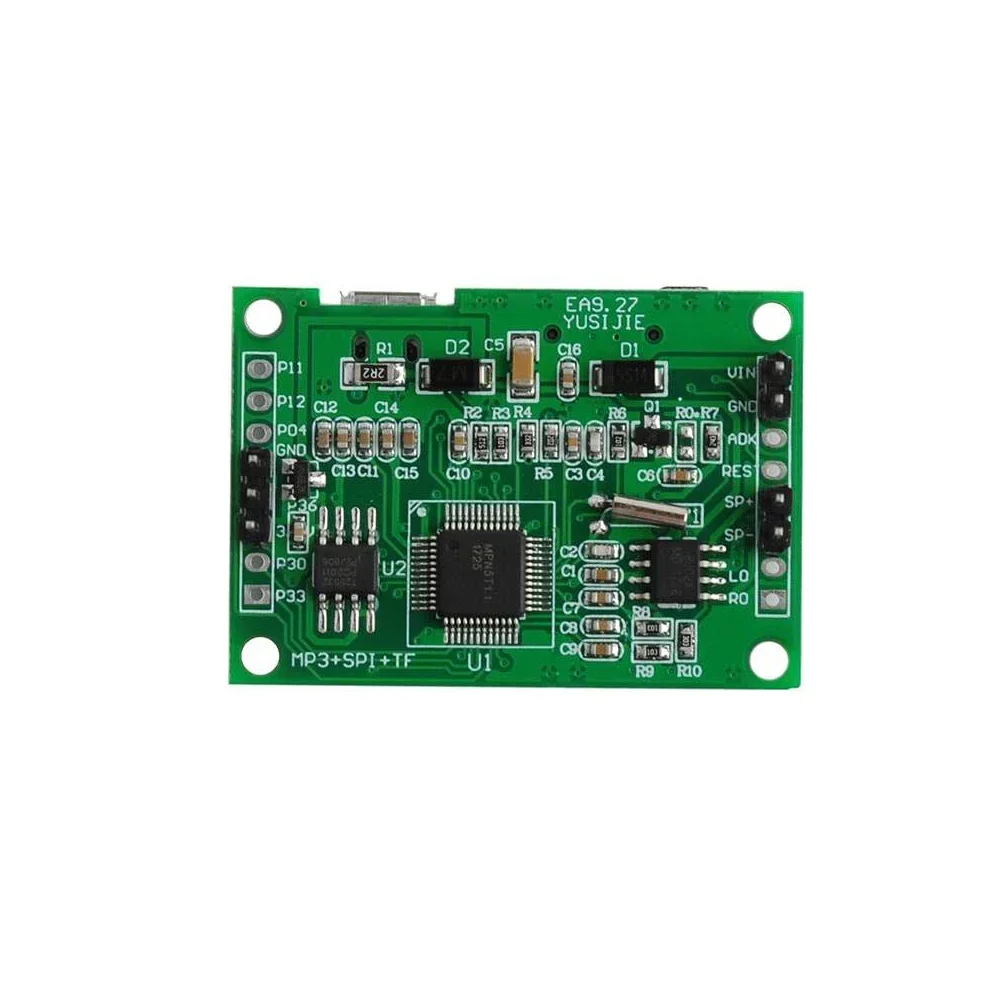 Kit de reprodução de voz de música mp3 diy com sensor pir módulo de gravação de som download usb suporte cartão tf para loja de presentes welcomer