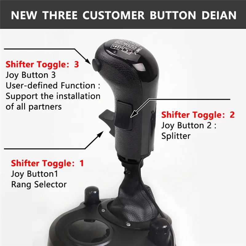 

A01G_PC USB High Low Gear Simulator Shifter Knob for Logitech G923 G29 G27