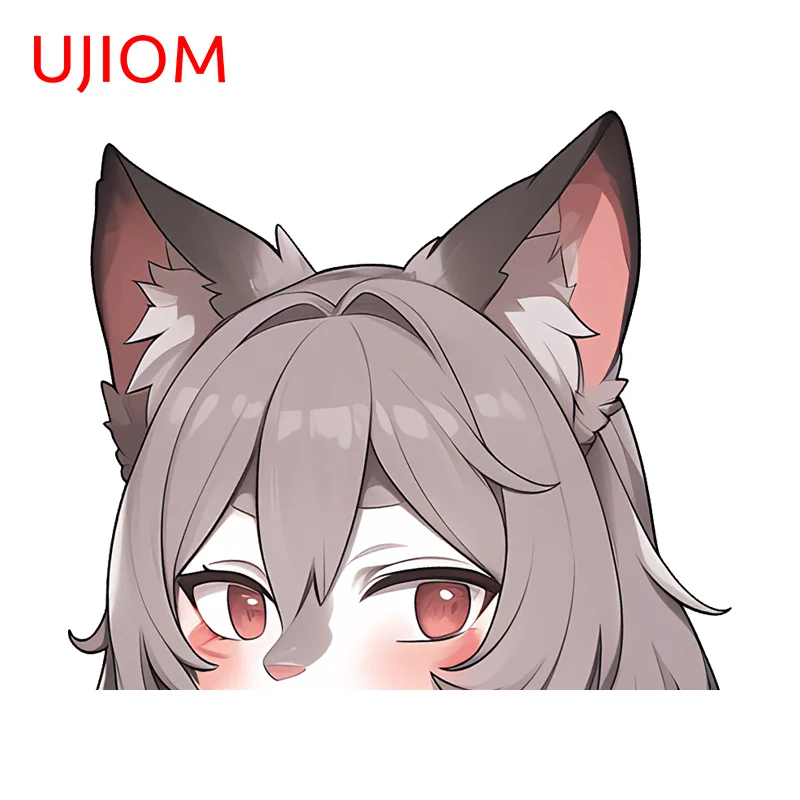 UJIOM Furry Peeker Graffiti Wall Stickers Fashionable Living Room Window Decals Attractive Waterproof House Scratch-Proof