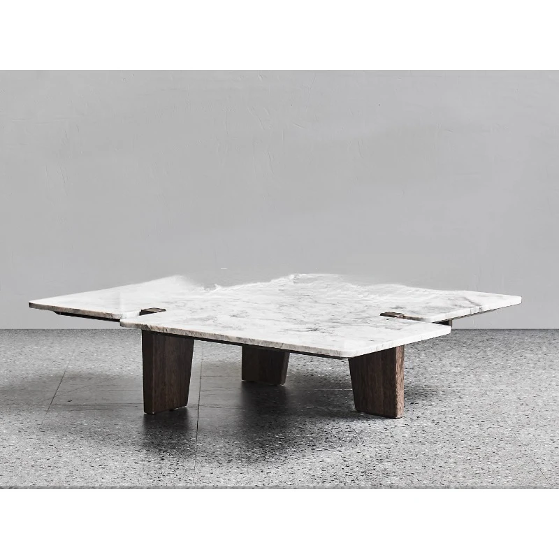 Rectangular coffee table/minimalist/1.3m/natural marble/