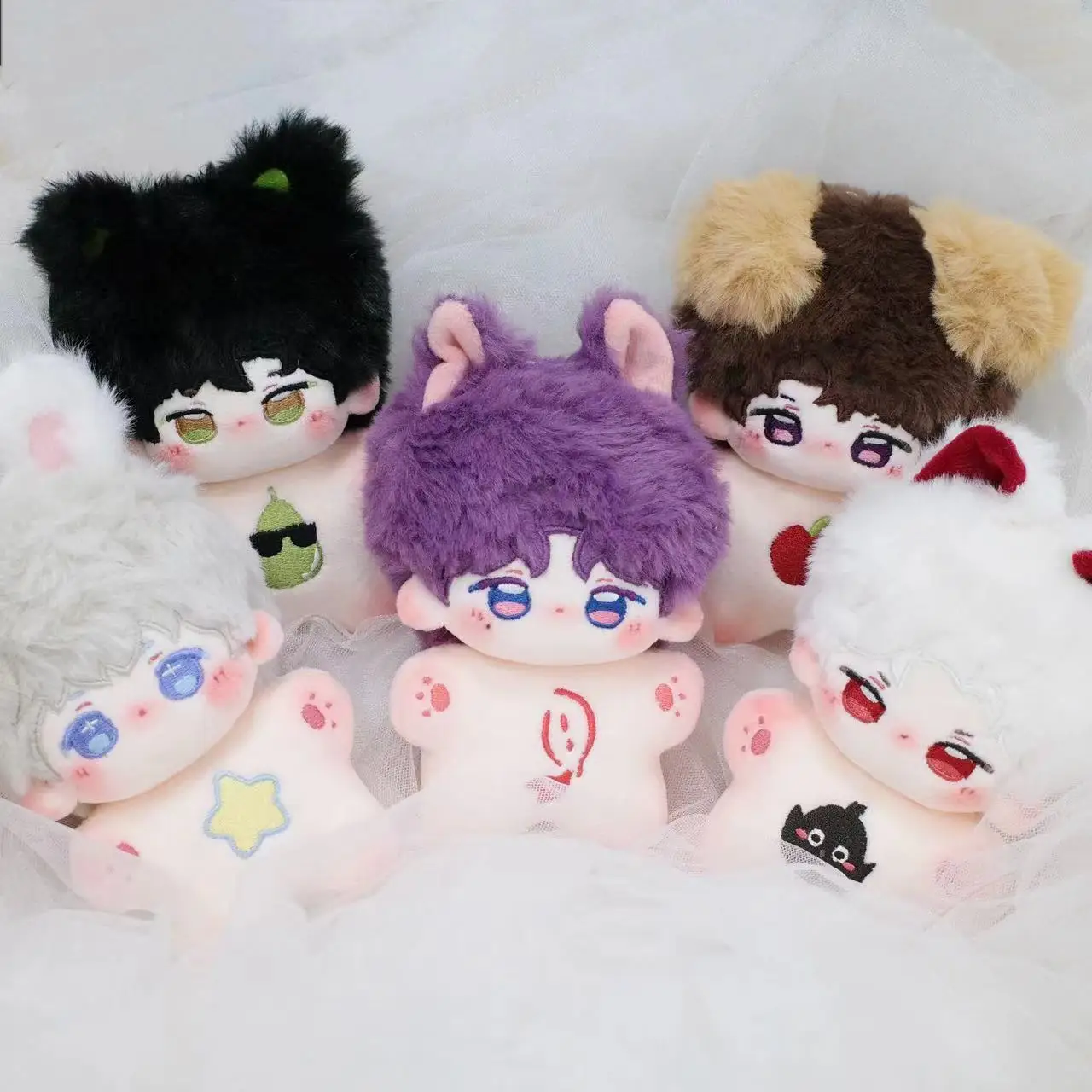 Love and Deepspace 10cm Starfish Dolls Kawaii Sylus Caleb Zayne Xavier Rafayel Plush Pendant Bag Decor Toys for Girls Boys Gifts