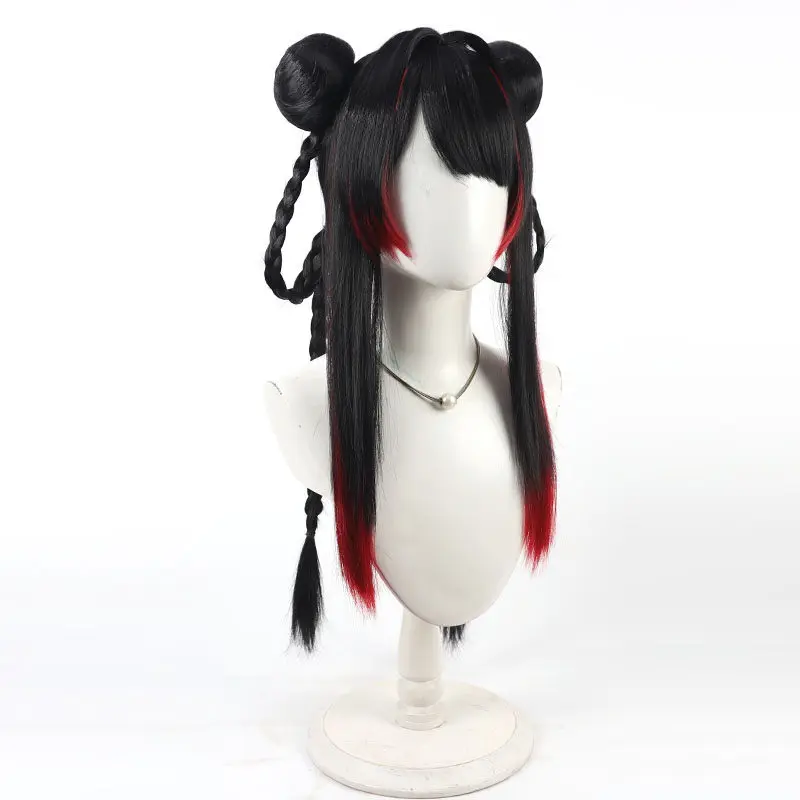 Virtual YouTube Vtuber Tsukino Mito Cosplay Wig Halloween Carnival Party Props Synthetic Hair Heat Resistant Fiber + Wig Cap