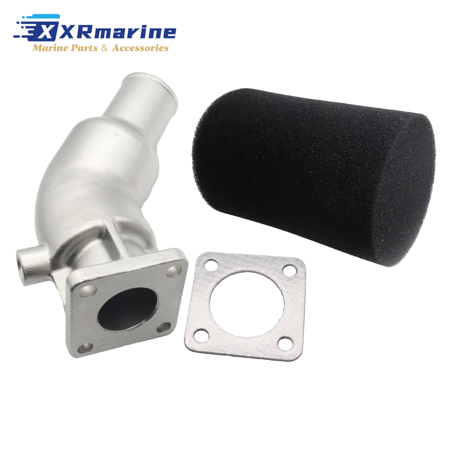 

Выхлопной коленчатый патрубок из нержавеющей стали 316SS с вставкой воздушного фильтра 3580509 для двигателей Volvo Penta Marine серий D1, D2, MD2010, MD2020, MD2030, MD2040, номер детали 861906