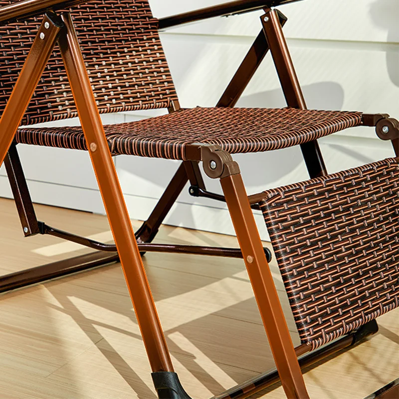Balkon Rotan Campingstoel Opvouwbare Zonnebank Modern Relax Terras Lounge Stoel Zwempark Vloer Silla De Playa Meubels