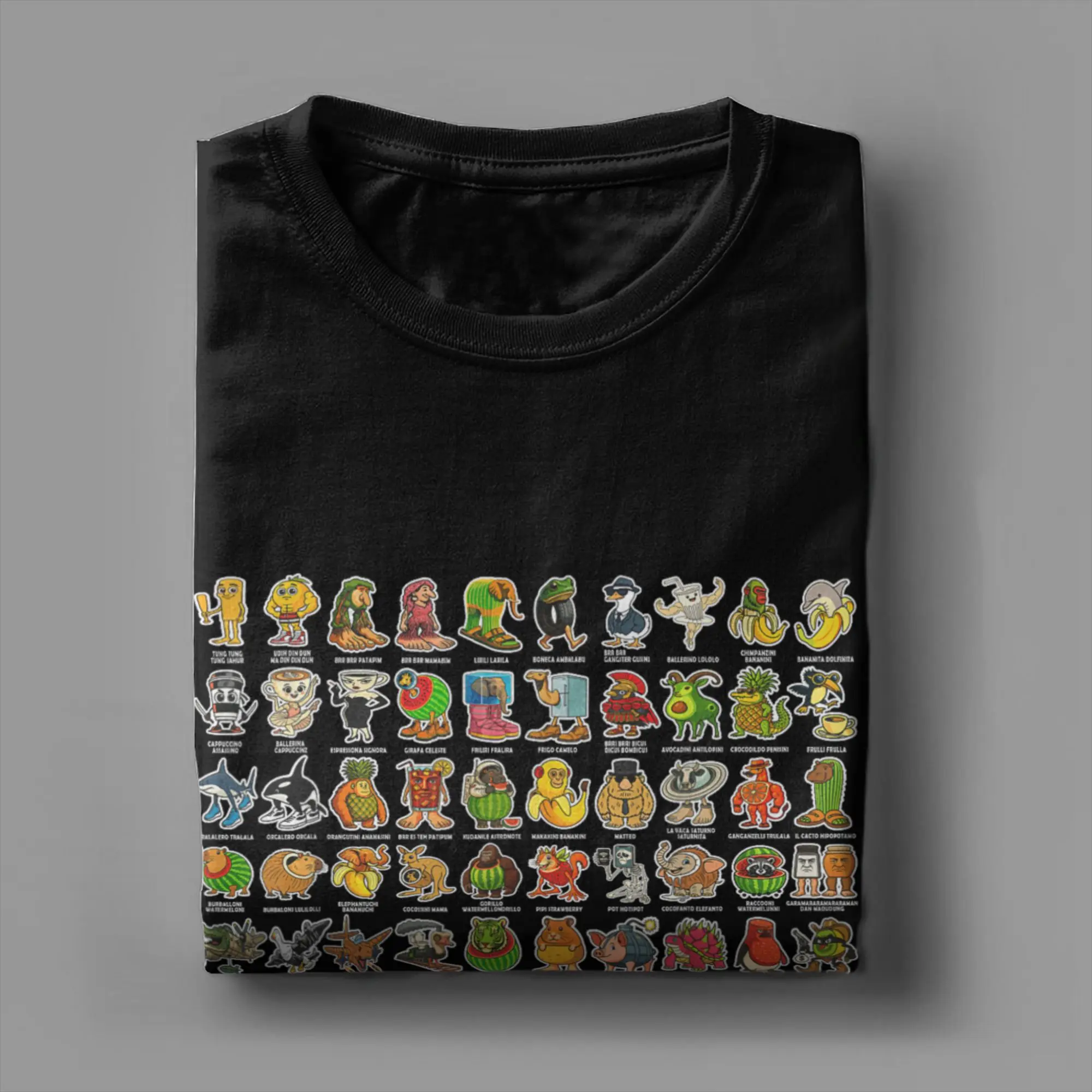 الرجال أنواع شخصيات الدماغ الإيطالية تي شيرت مضحك ميمي ملابس علوية من القطن مضحك قصيرة الأكمام طاقم الرقبة تي شيرت تيشيرت صيفي