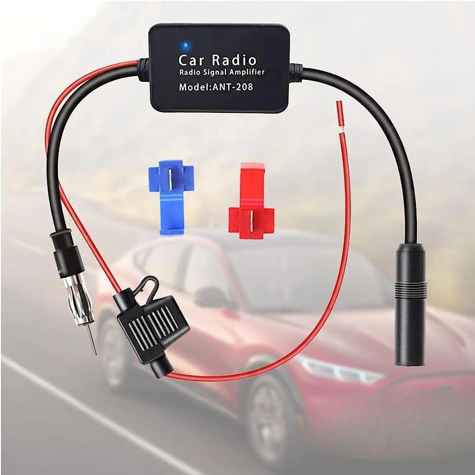 

Universal Car FM AM Radio Signal Amplifier Professional Simple Installation for Car Stereo Repair Parts 12V Power Supply