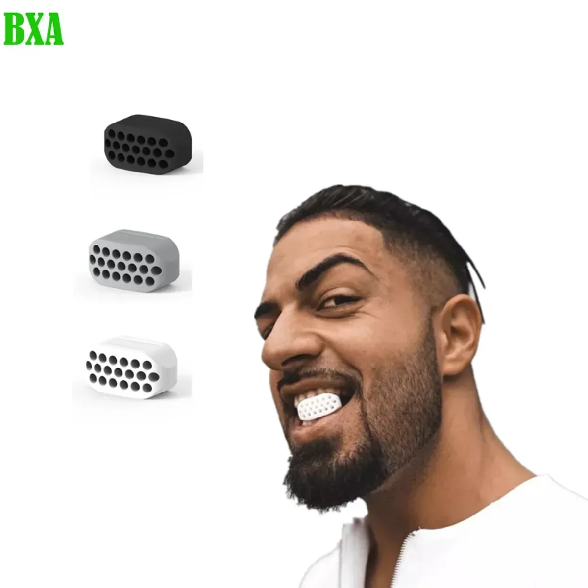 Black Silicone Chin Line Exerciser Ball Facial Chin Muscle Toner Training Fitness Anti-aging Food Grade Silicone Facial Cheeks S
