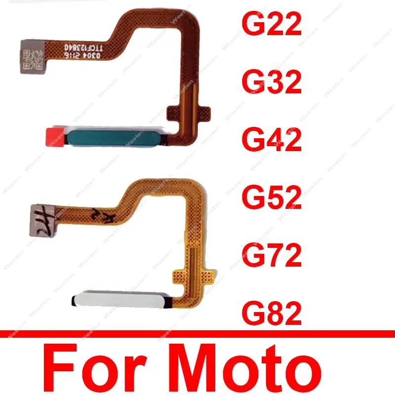 Home Button Fingerprint Sensor Flex Cable For Motorola Moto G22 G32 G42 G52 G72 G82 Home Touch ID Sensor Flex Ribbon Repair Part