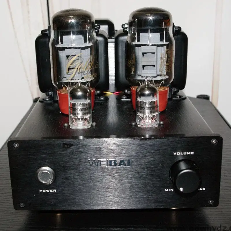 

8W*2 EF86+KT66 single-ended tube vacuum tube power amplifier, frequency response: 20Hz-20KHz, signal-to-noise ratio: 85db