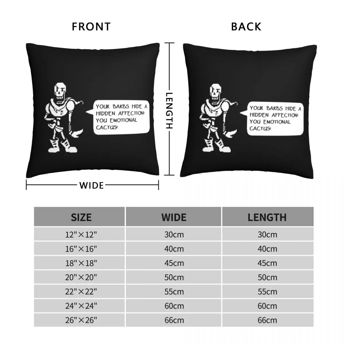 Undertale Papyrus Speaking Square Pillowcase Polyester Linen Velvet Pattern Zip Decorative Pillow Case Sofa Seater Cushion Cover