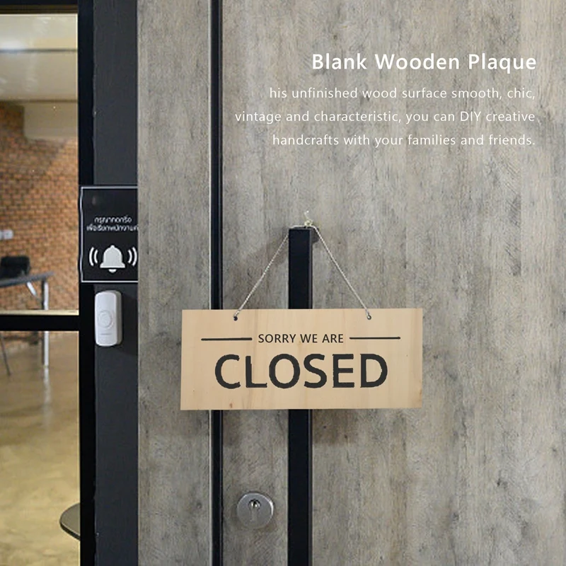 10 Pieces Unfinished Hanging Wood Sign Rectangle Blank Wooden Plaque Banners With Ropes For Pyrography Painting Writing