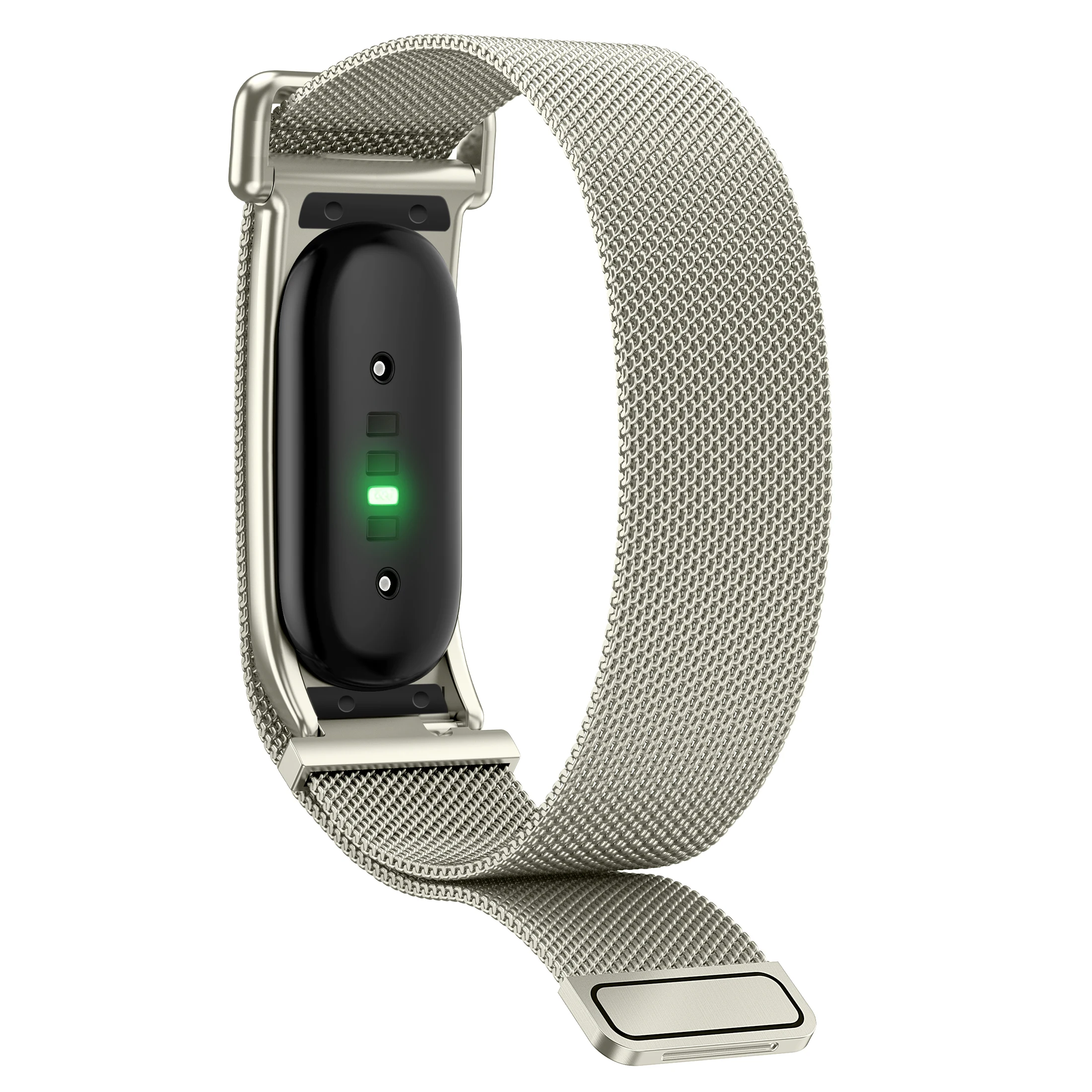 Google Fitbit Air Atmungsaktives Milanaise-Armband Schnellverschluss Verstellbares Weiches Metall-Tracker-Zubehör – Detail 17