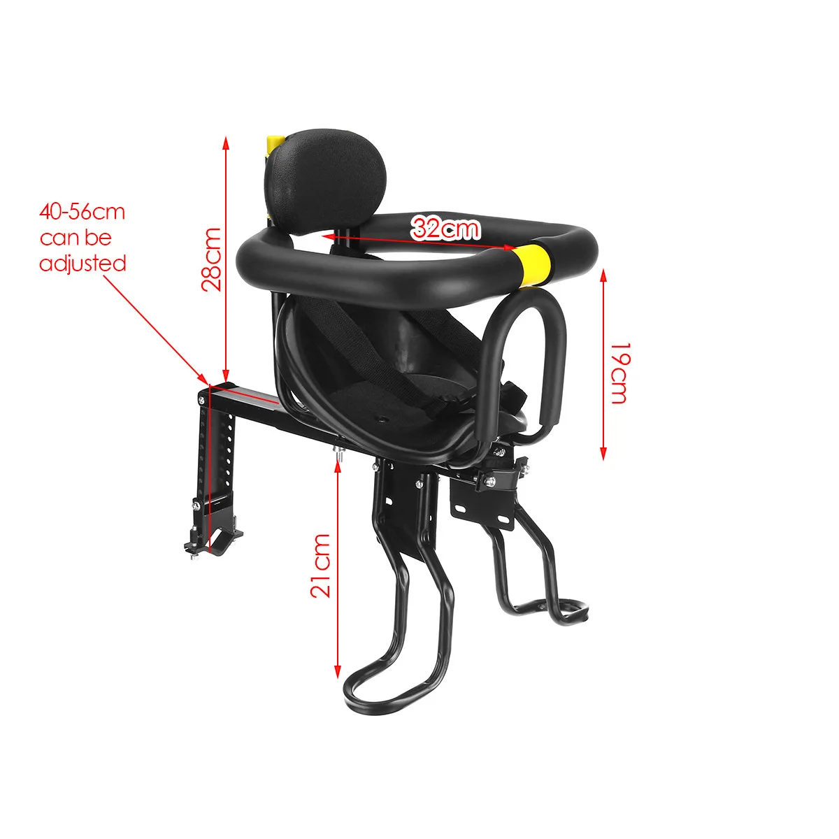 Bicycle Seat for Kids Front Mount Saddle Cushion Safety Kids Saddle Detachable Child Bike Chair for MTB Road Bike Accessorie