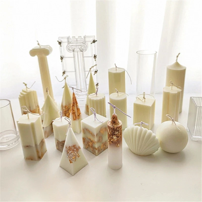 

Diy Tools Round Pentagon Scented Candle Mold Church Head Cylinder Soy Wax Acrylic Plastic Mould