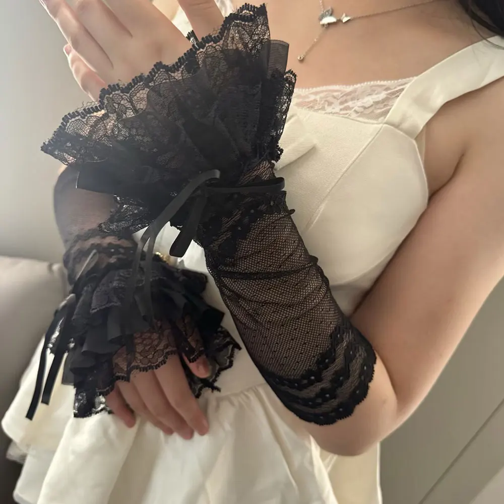 

Женские теплые рукава-накладки на руки, кружевные длинные перчатки, стильные рукава-имитация, вязаные, в стиле пэчворк, детали для самостоятельного изготовления одежды, модные эластичные накладки из пряжи