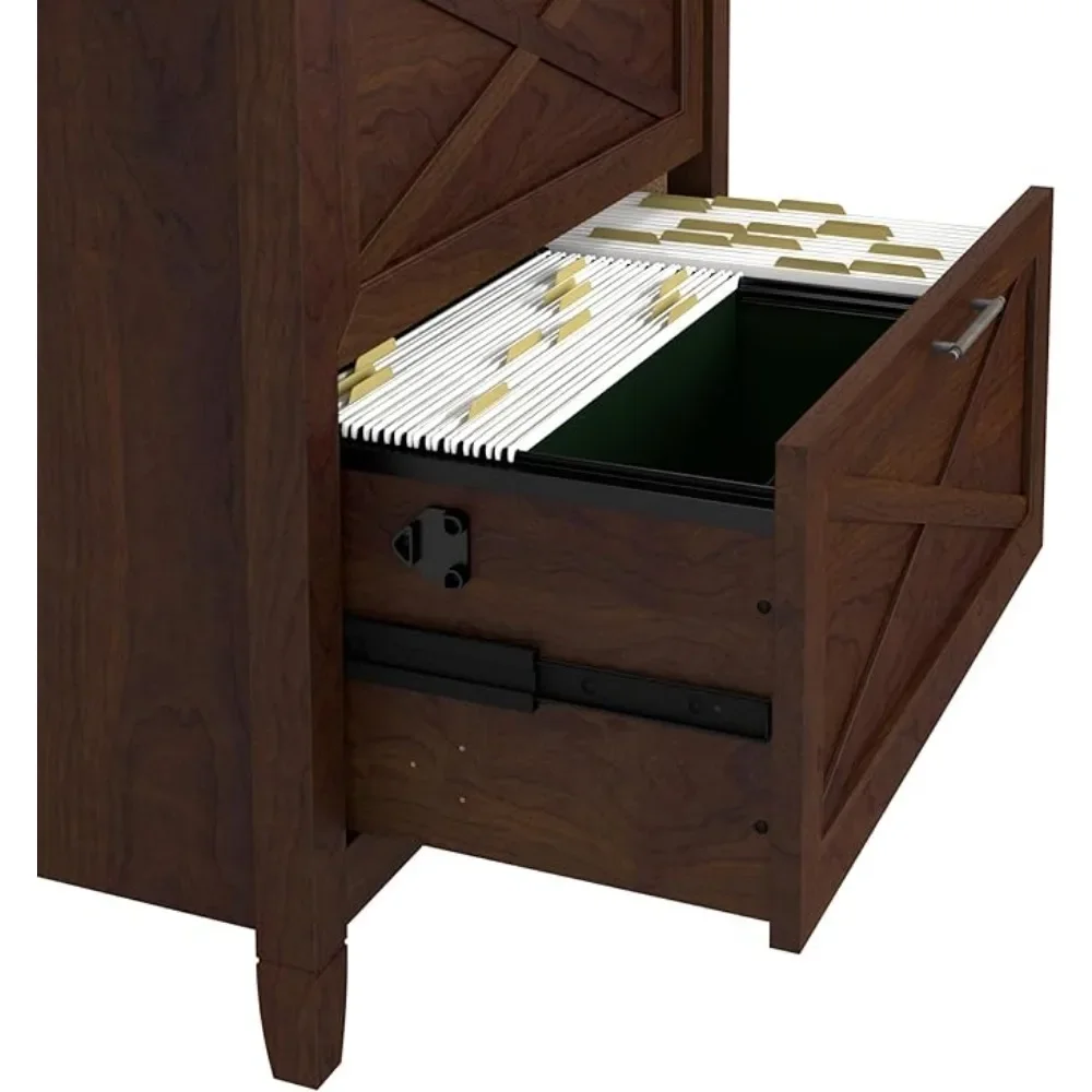 Key West 2 Drawer Lateral File Cabinet in Bing Cherry Effortless Assembly Organize Your Workspace Filing Cabinets