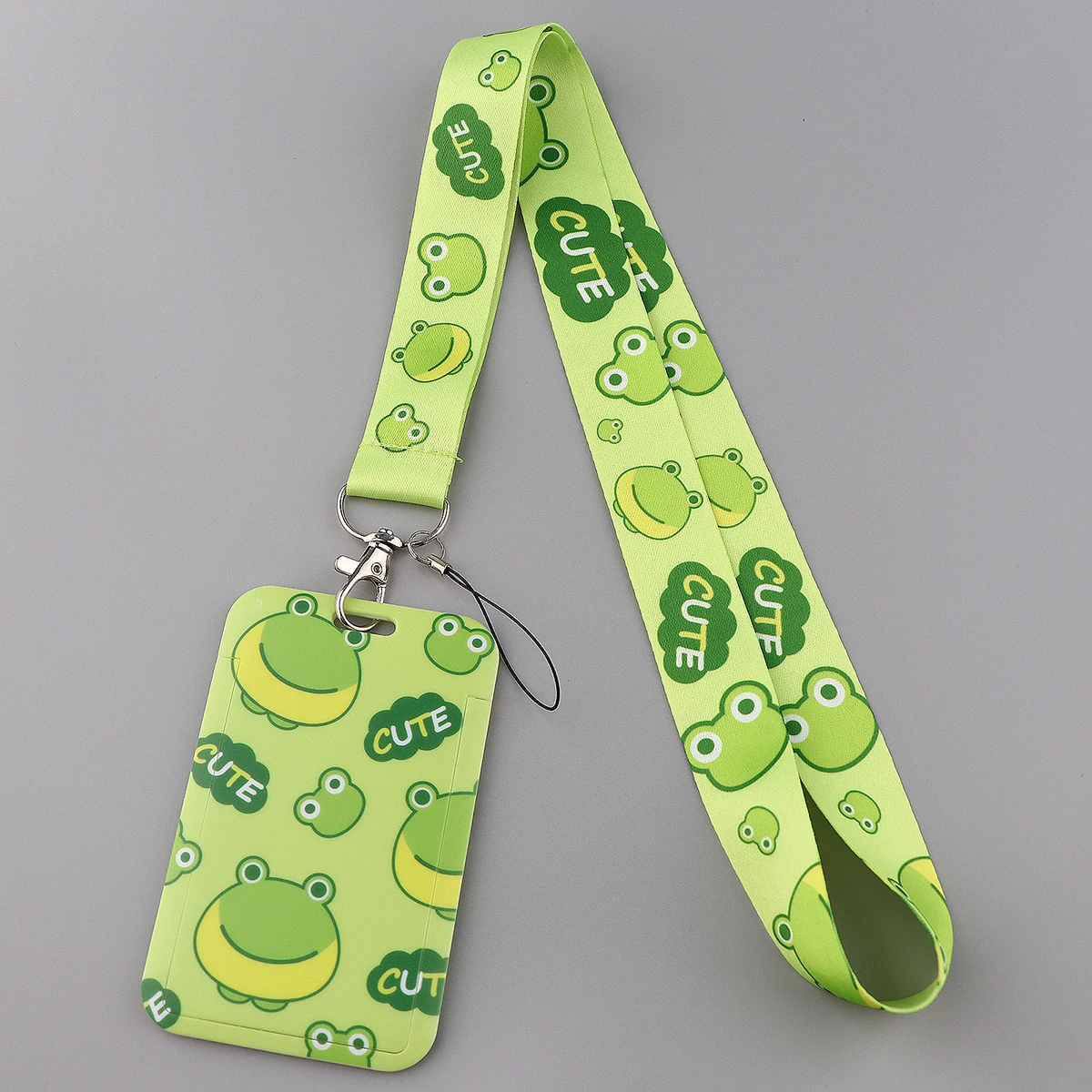 Cute Frog Lanyards ID Badge Holder Bank Bus Pass Card Case Cover Men Women\'s Bank Credit Card Holder Strap