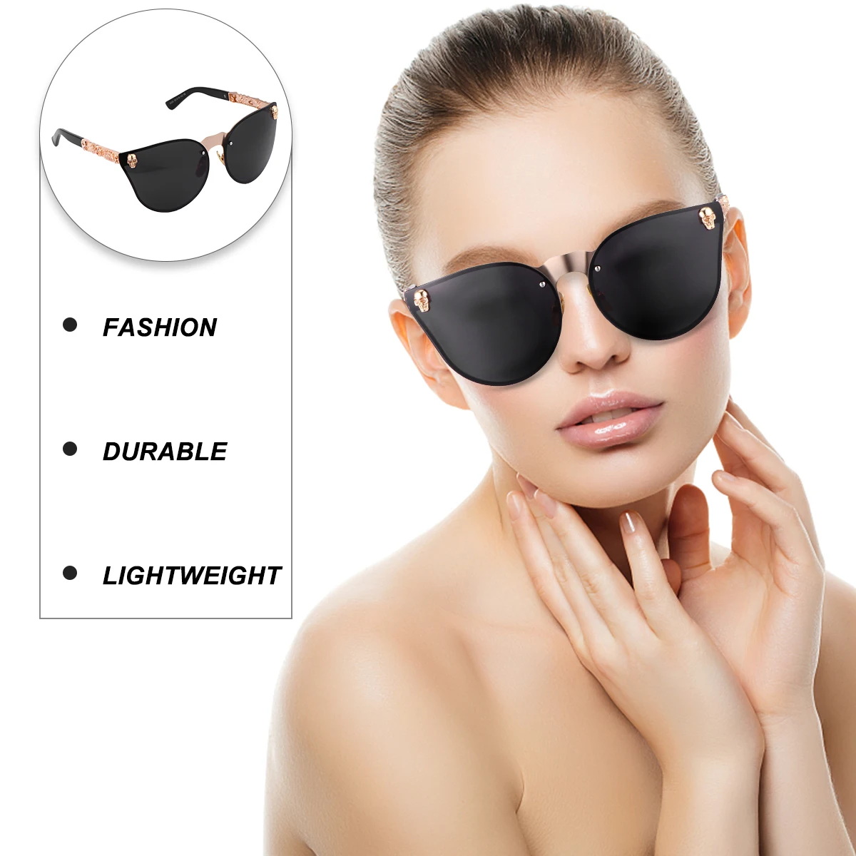 

Sunglasses Stylish Eyewear Fashion Women Retro Frame Lightweight UV Protection Beach Travel Outdoor Activities Sunglasses Most