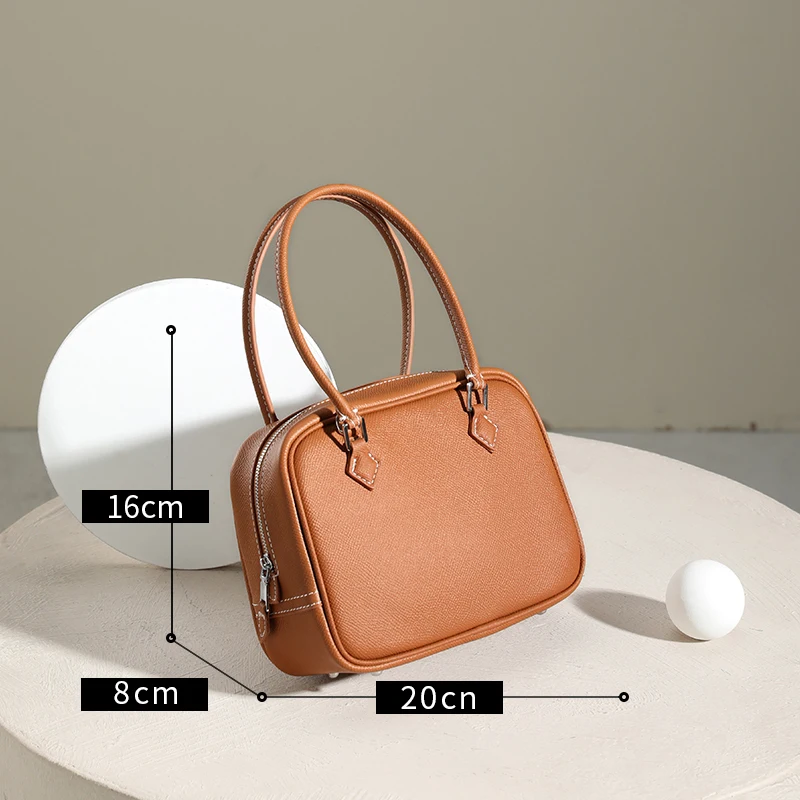 Cowhide Women Handbag Genuine Leather Versatile Shoulder Crossbody Bag Soft Messenger Bags Ladies Light Luxury Small Square Bag