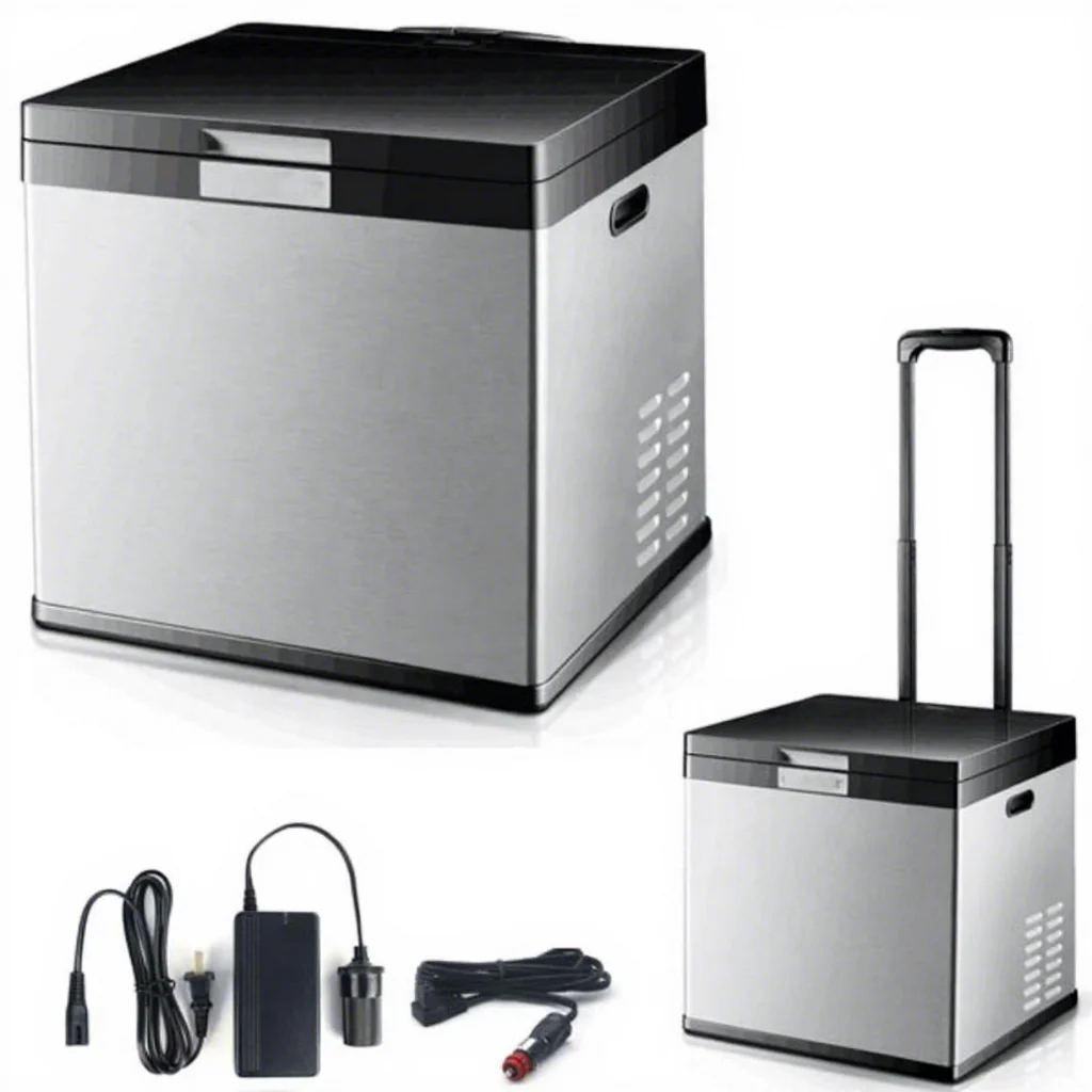 Dc 12v/24v Car Refrigerator Travel Use  Mini Portable Car Refrigerator With Handle