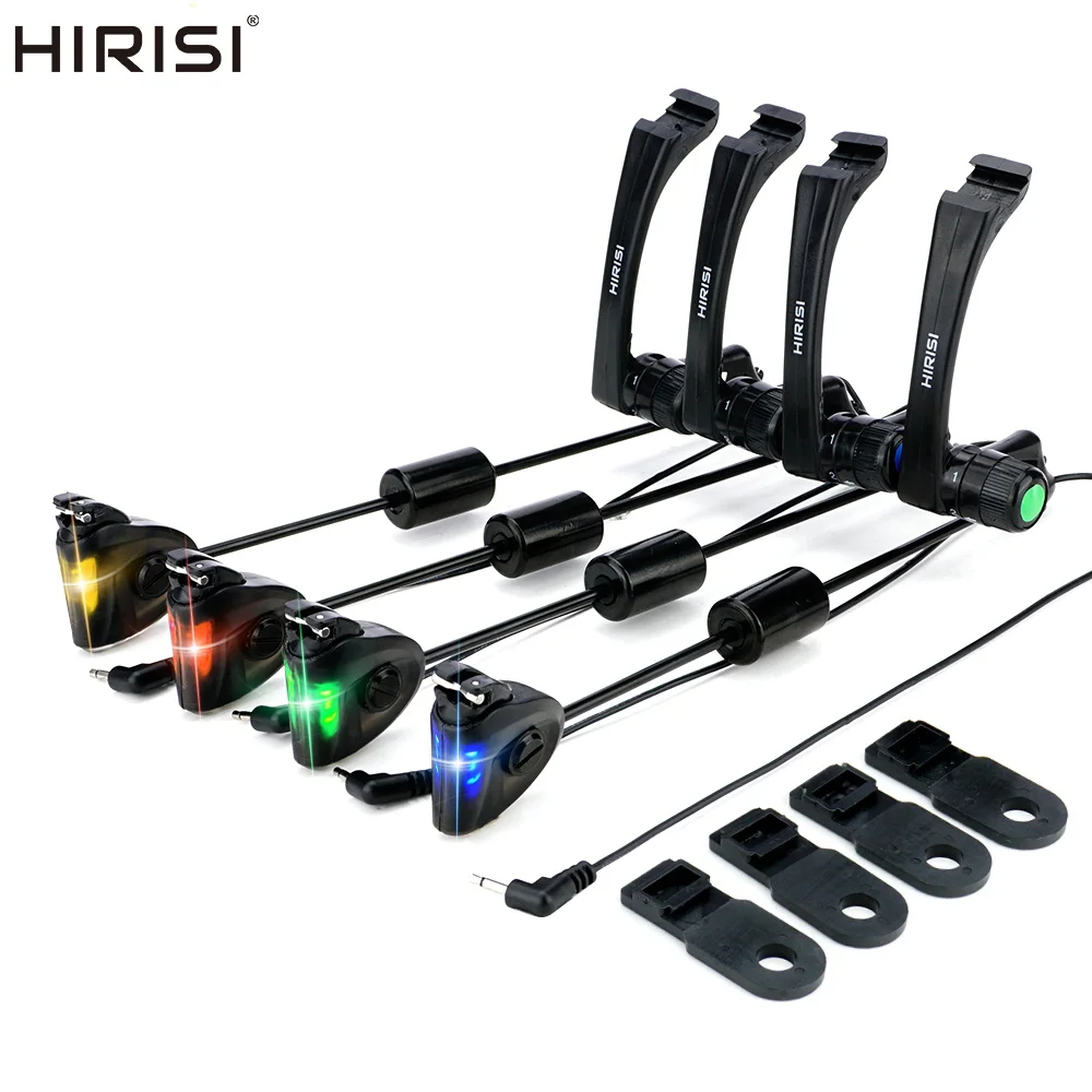 hirisi-b2005-carp-fishing-swinger-set-multi‑color-led-light-adjustable-sensitivity-with-storage-case-bite-indicator-accessories