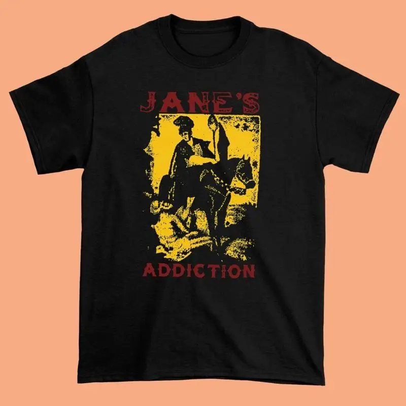 Camiseta Janes Addiction Roman Horse negra para hombre, camiseta de todas las tallas S1803