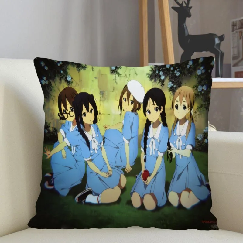 Musife Custom K-ON Pillowcase Home Decoration 45x45cm Zipper Square Pillowcase Throw Pillow Cover Drop Shipping 04.24