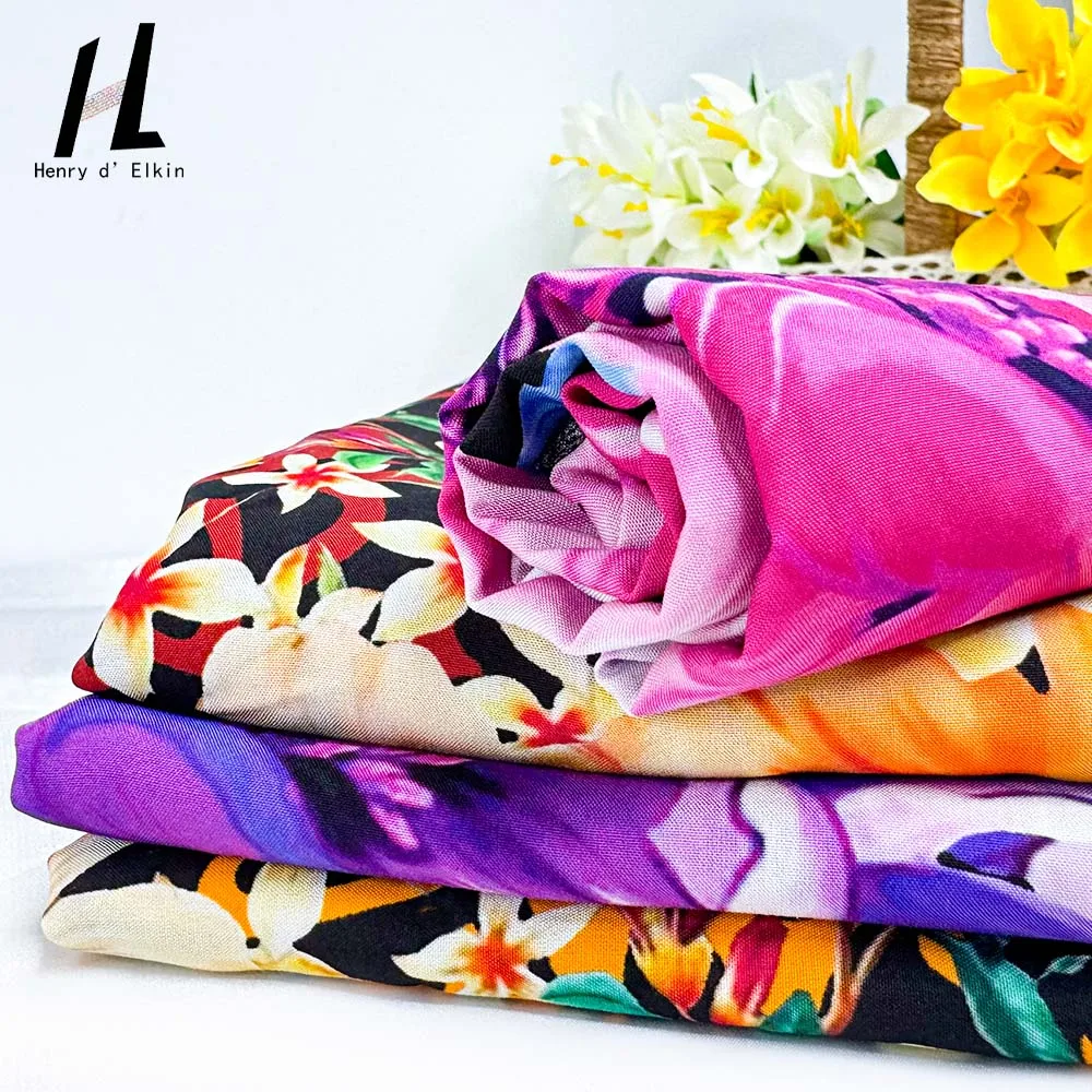 Random Design Polyester Fabric Digital Print Material for Clothing/Upholstery Lightweight & Wrinkle-Resistant