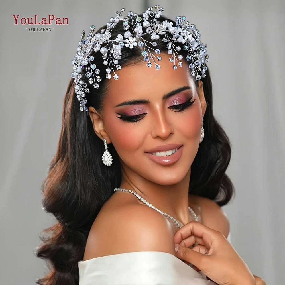 

YouLaPan Wedding Bridal Hair Jewelry Shining Hair Accessories Women Headwear Bridesmaid Headdress Banquet Party Headband HP904