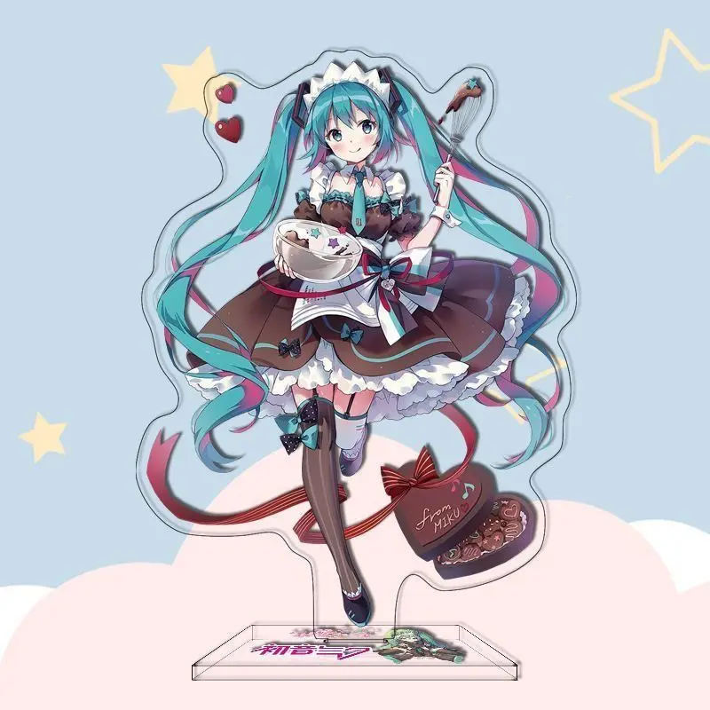 Hatsune Miku stojak wokół uroczego modelu Hatsune-sama ozdoba akrylowa anime dwuwymiarowa figurka zabawkowa kreatywny prezent dla studentów