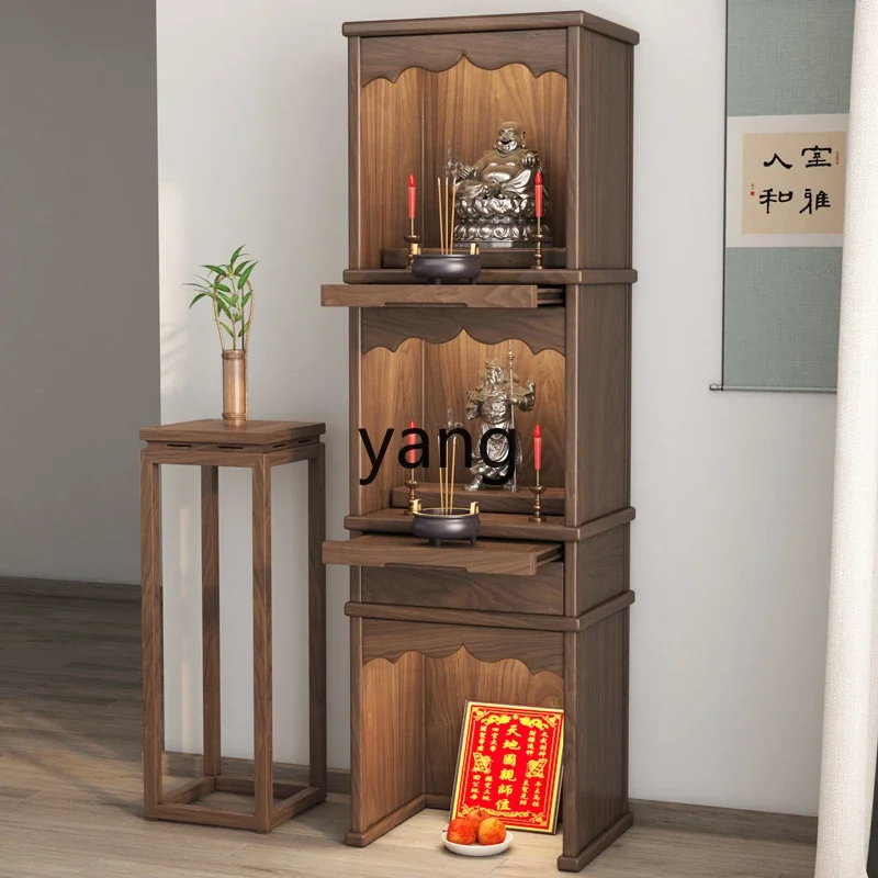 ZL solid wood three-layer ancestor shrine cabinet offering table God of Wealth landlord shrine cabinet