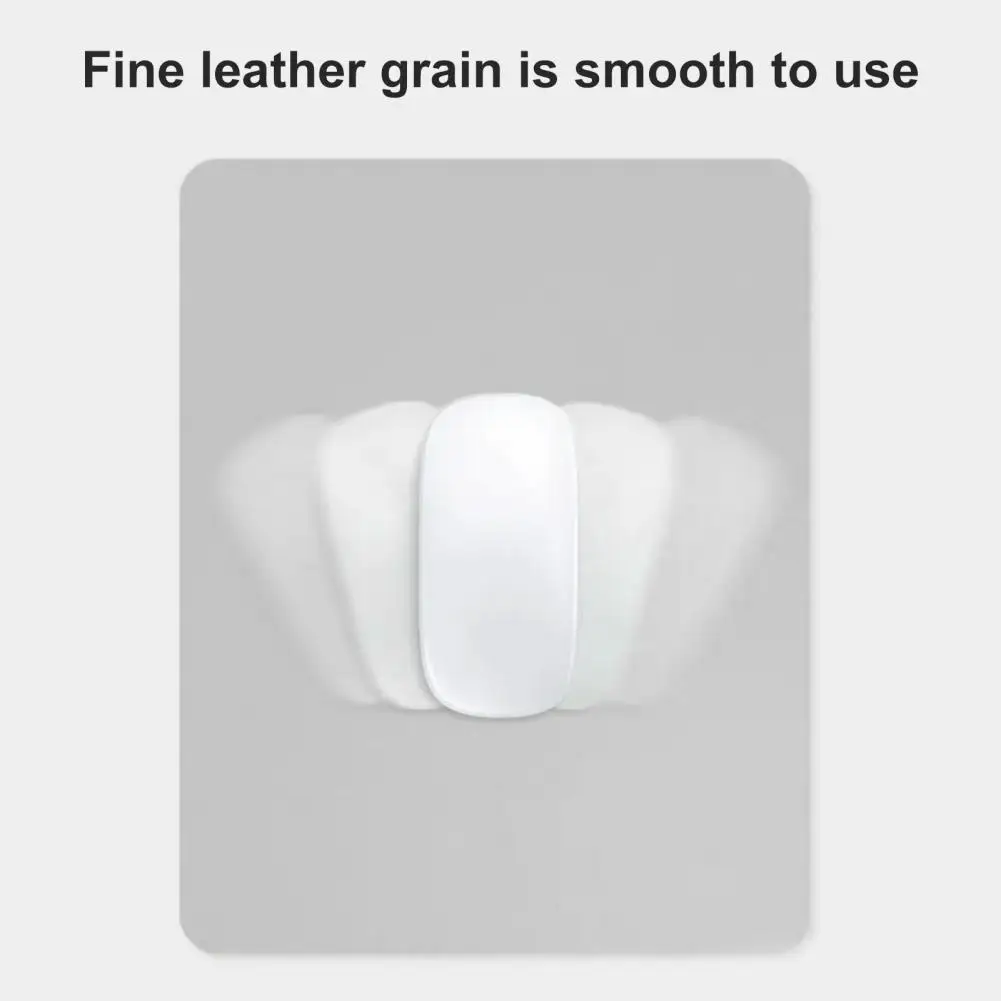 Computer Mousepad Double-sided Square Small Waterproof Thickened Non-slip Faux Leather Solid Color Laptop Mouse Mat Computer Acc