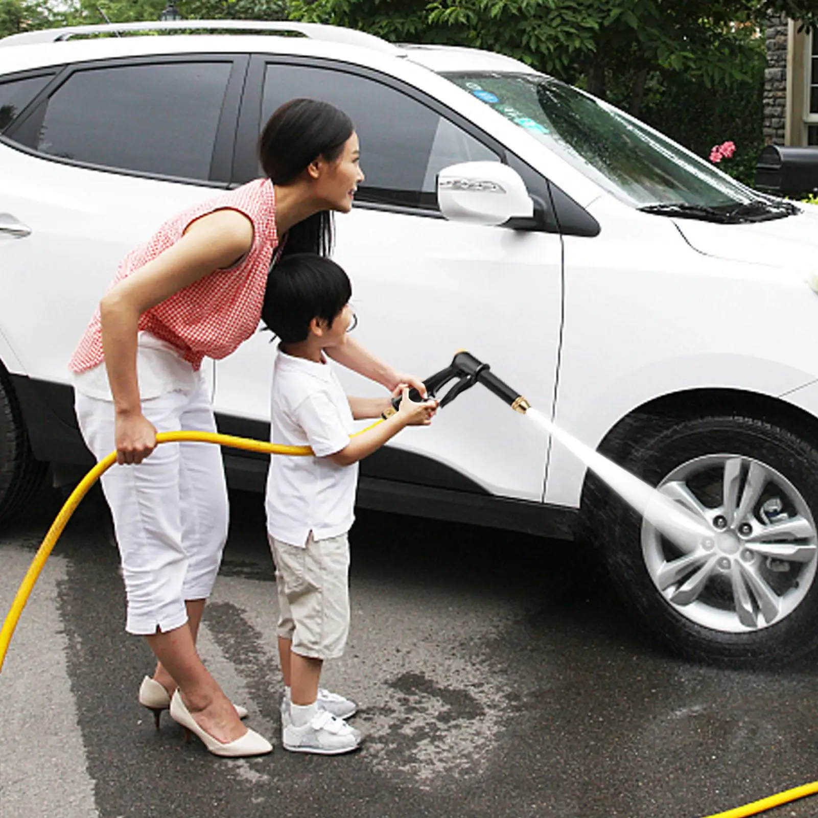 

Портативная мойка высокого давления с насадкой-распылителем для дома, автомобиля, пола, стен, забора, окон, газона