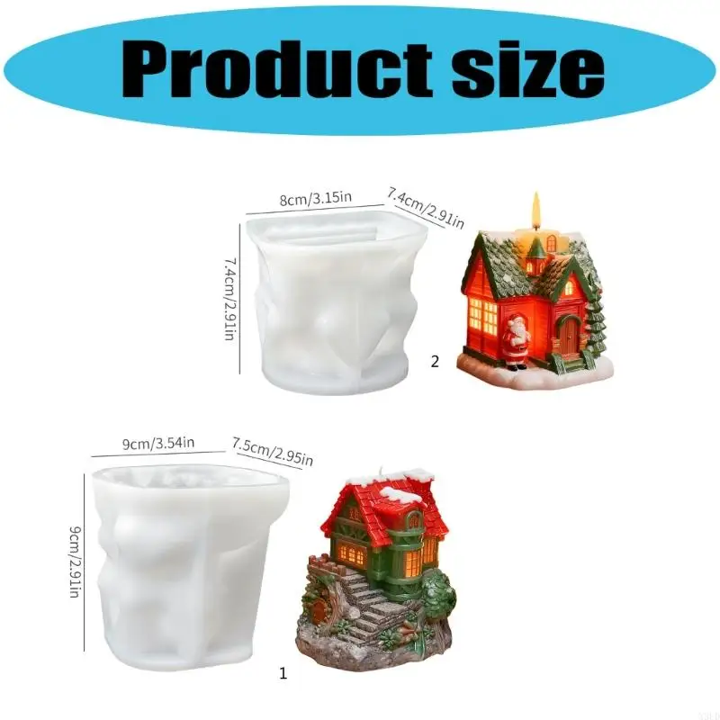 

Фестивальный снежный дом, силиконовая форма для свечей, термостойкая ручная работа, форма для изготовления рождественских