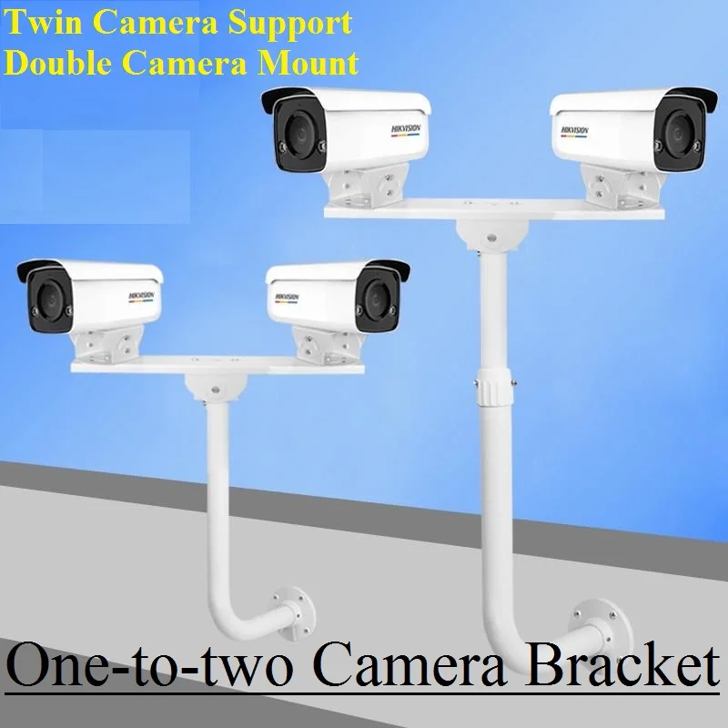 One-to-two Camera Bracket Twin Cameras Support Double Cameras Mount Steel Cardan Joint Universal Joint Camera Mounting Bracket