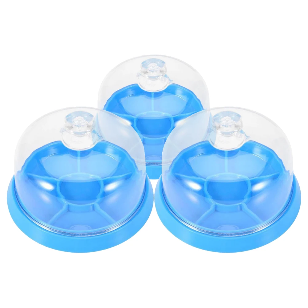 

3 Pcs Watch Repair Parts Storage Box Plastic Movement Holder Dial Protector Small Transparent Dustproof Case Watch Dial Case