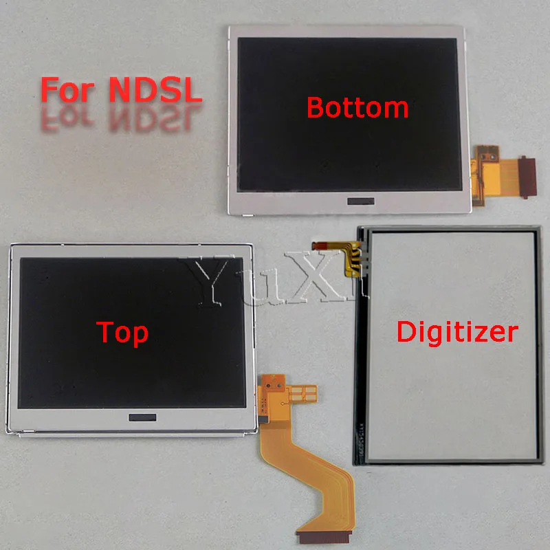 

YuXi 1PC For NDSL Repair Parts Console Top Bottom / Upper Lower LCD Screen Display & Touch Screen Digitizer Panel Replacement