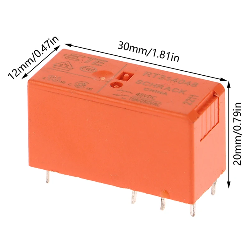 1Pc Relay RT314005 RT314012 RT314024 RT314048 16A250VAC 8PIN 5V 12V 24V 48V Power Relay