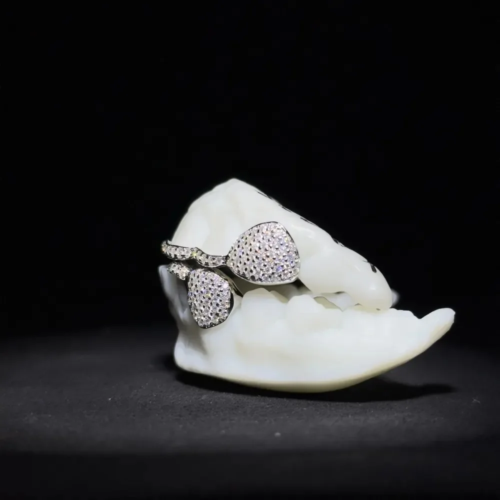 Moissanite Canine Teeth Braces European And American Cross-border Hot-selling Grills GRILLZ Hip-hop Braces