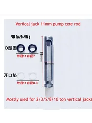 63*11mm Double Pump Vertical Horizontal Jack Oil Pump Body Pump Core Oil Seal Small Piston Plunger Brand New