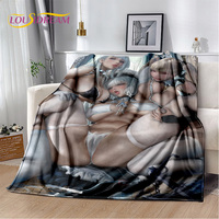 Sexy Lace Beauty Girl Lady Cartoon Anime Character Blanket,Soft Throw Blanket for Home Bedroom Bed Sofa Picnic Office Cover Gift