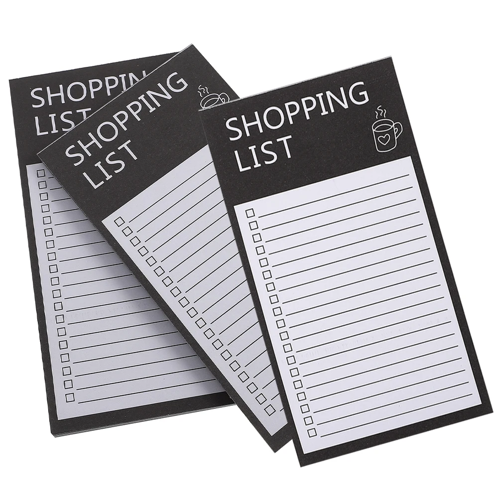 3 كتب مفكرة مغناطيسية للثلاجة، مغناطيس كامل للظهر، قائمة بقالة، دفاتر ملاحظات مغناطيسية للثلاجة