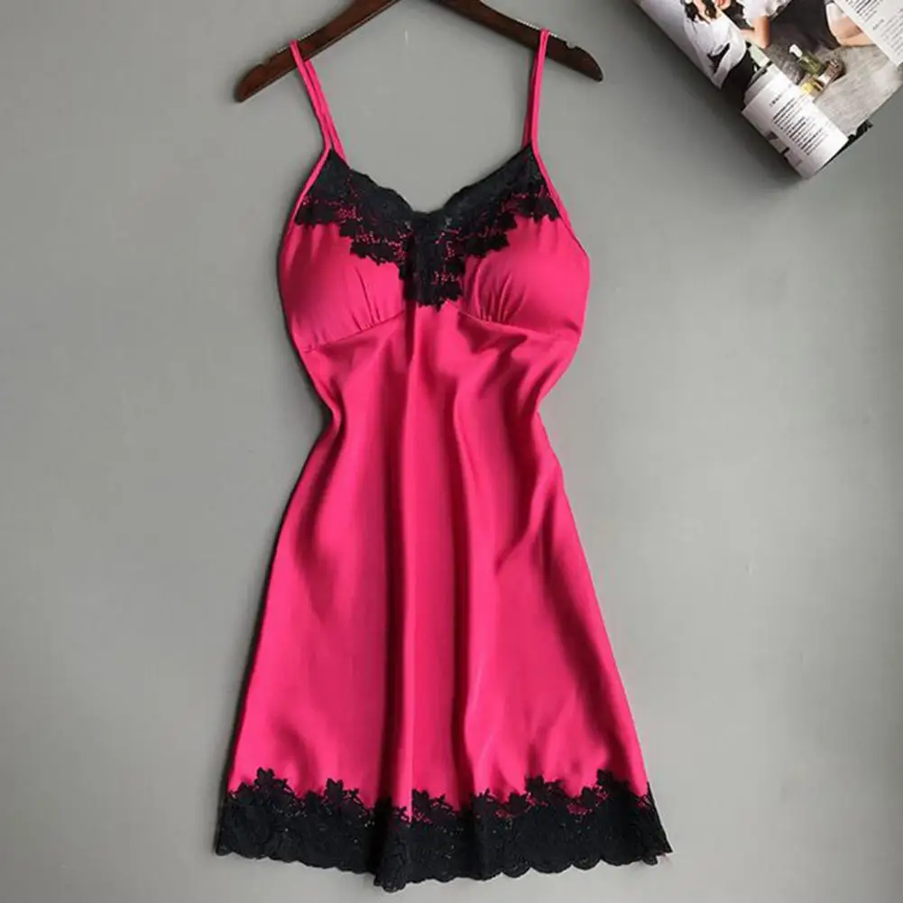 Women Nightdress Women Nightdress Sexy Lace Chemise Intimacy Summer Women Sleepwear Nightie V Neck Nightgown Babydoll Lingerie