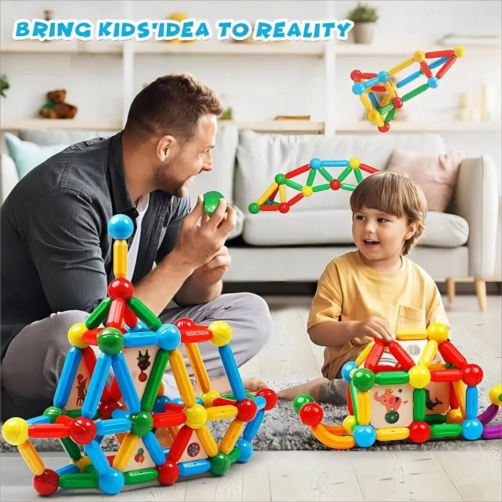 

Bricks Magnetic Building Blocks Toy Movable Ornament Magnetic Construction Puzzle Toy Handmade Cartoon