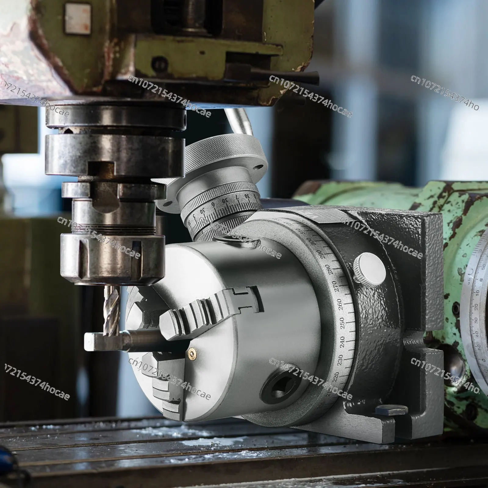 Precision Milling Rotary Table 4''/ 100 mm, Horizontal Vertical Model with 3-Jaw Chuck Indexing Tools for Milling Machines