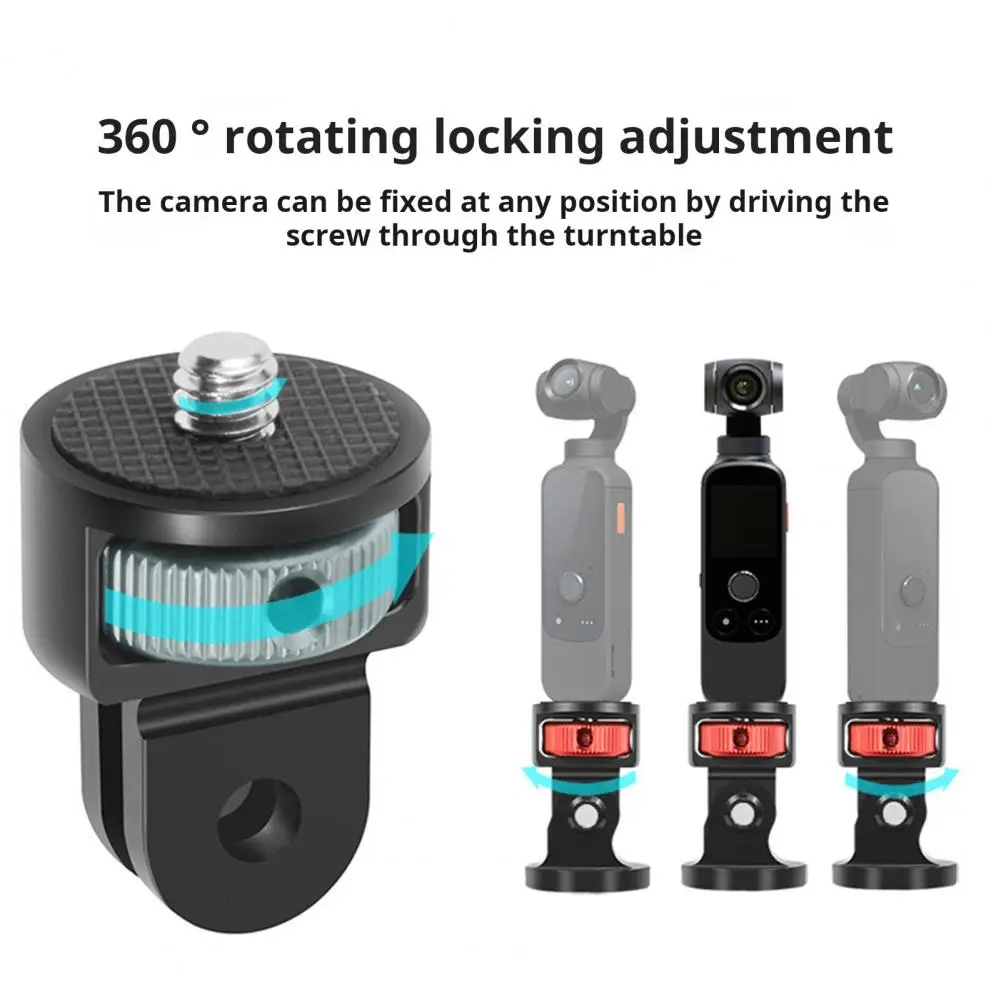 Camera Tripod Mount For Gopro Adapter 360 Degrees Adjustment 1/4-20 Screw Conversion Adapter For GoPro Hero12/11 For Insta360