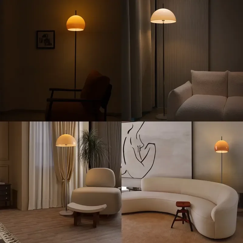 for   Esland Marble Acrylic Lamp Holder European Intelligent Dimming Floor Lamp LED Orange Standing Light