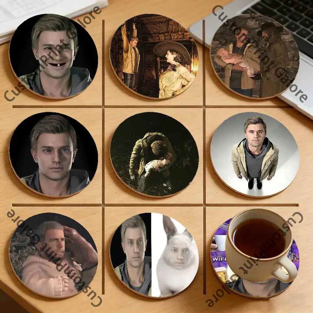 

E-Ethan W-Winters Eco-Friendly Pine Coasters HD Print Design Non-Slip, Heat-Resistant Table Protection